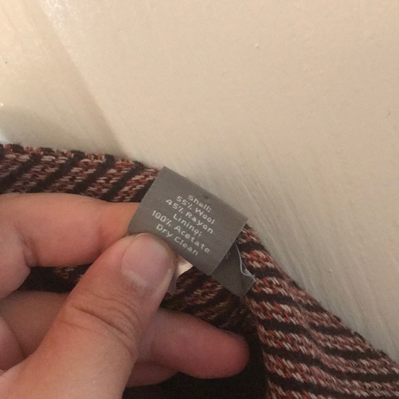 Ann Taylor Sz 0P tweed 60s style mini striped - Picture 5 of 5